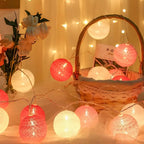 Ghirlanda luminosa con palline di cotone