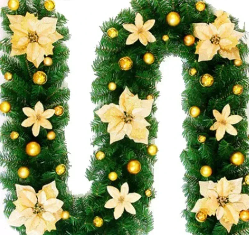 Ghirlanda natalizia in rattan con illuminazione LED