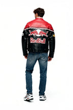 Giacca in pelle Red Bull Vintage Racing – Unisex – Retro