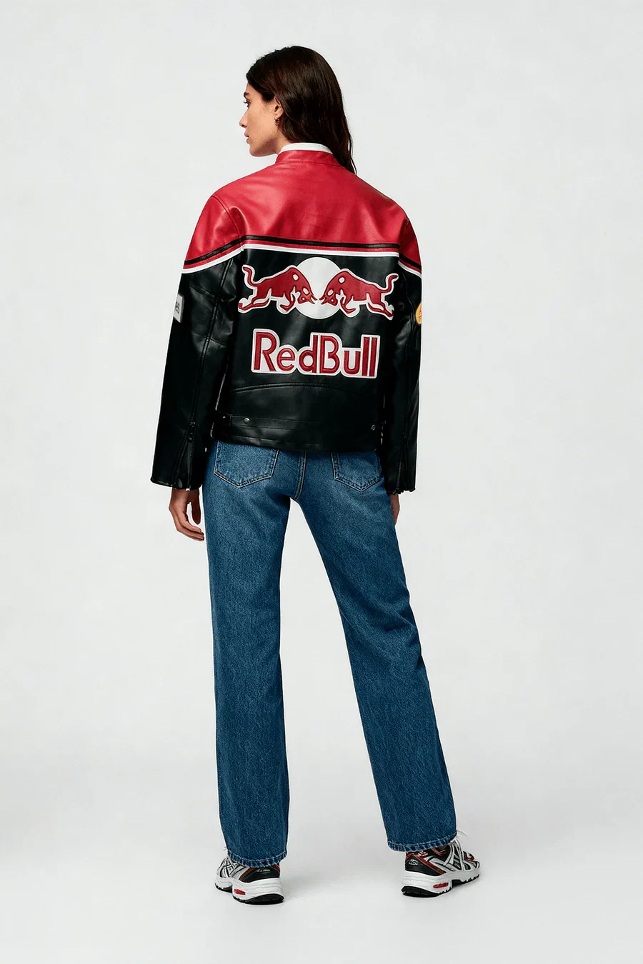 Giacca in pelle Red Bull Vintage Racing – Unisex – Retro