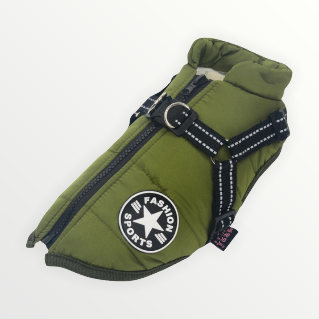 Giacca per cani | Antivento e idrorepellente | Pettorina integrata