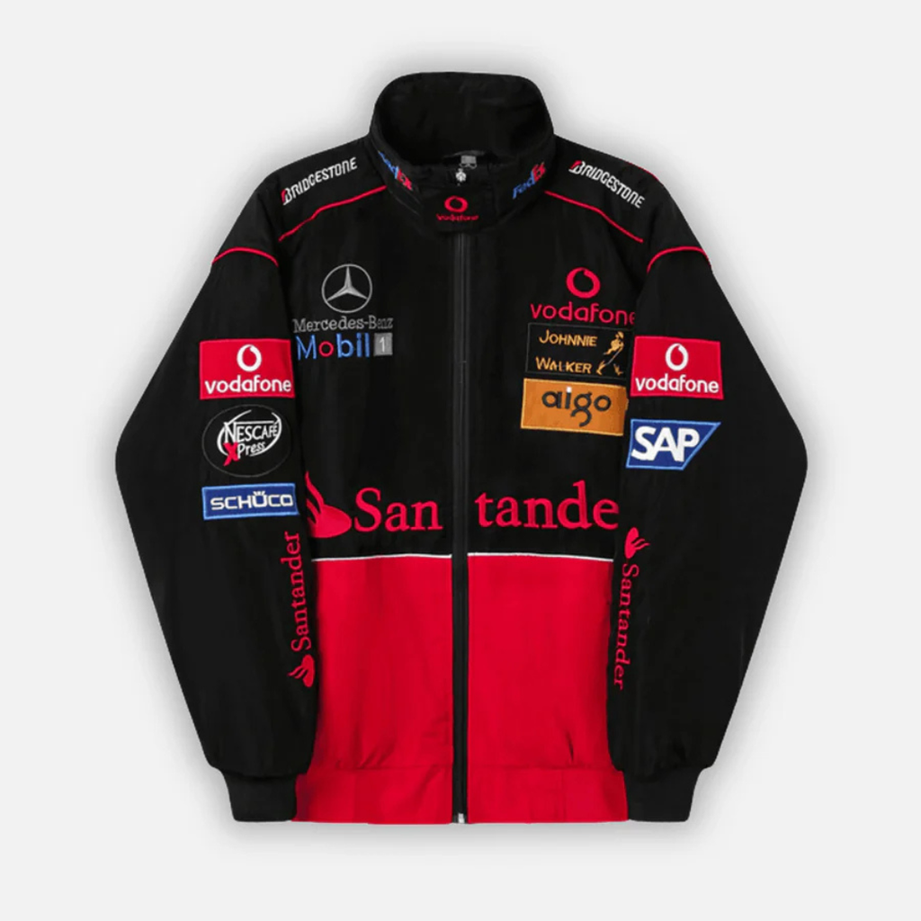 Giacca racing McLaren x Mercedes-Benz vintage – Edizione rossa – Unisex – Retro