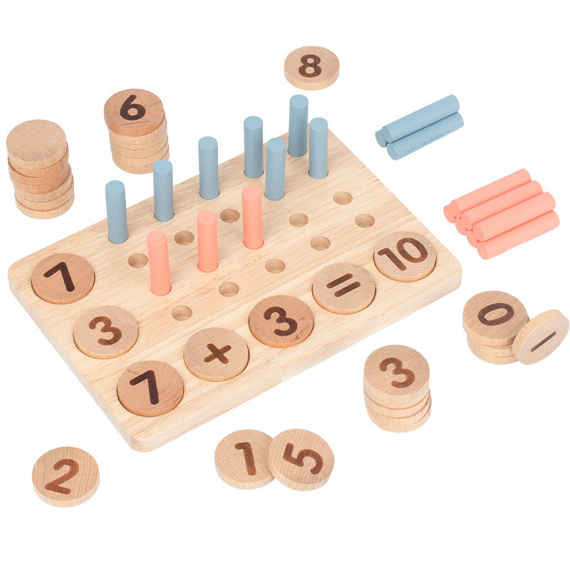 Giochi di conteggio per bambini – Matematica in legno e pratica motoria fine