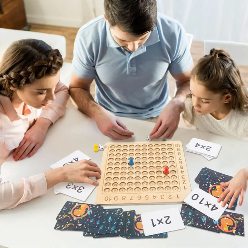 Gioco da tavolo moltiplicazioni e addizioni