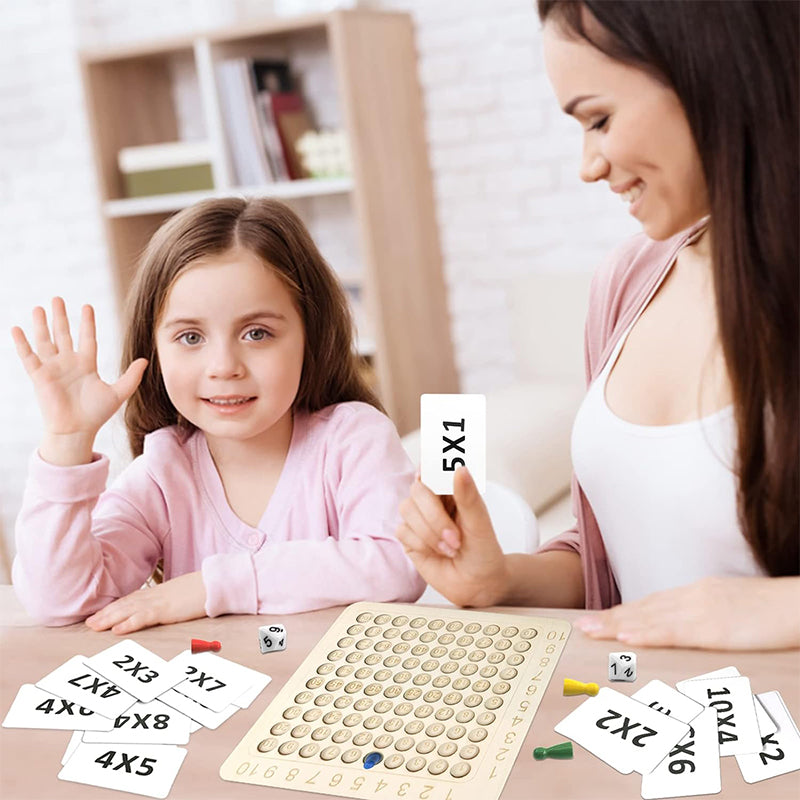 Gioco da tavolo moltiplicazioni e addizioni