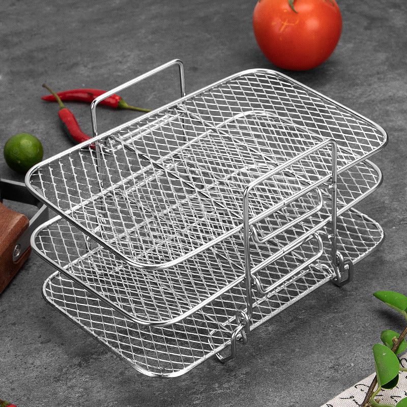 Griglia disidratatore multilivello in acciaio inox per friggitrice ad aria