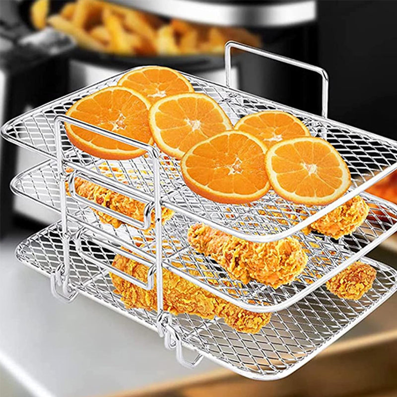 Griglia disidratatore multilivello in acciaio inox per friggitrice ad aria