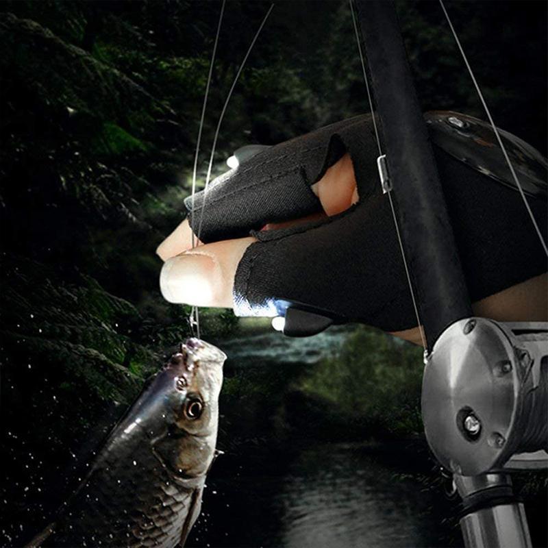 Guanti LED con luci impermeabili per lavori e pesca
