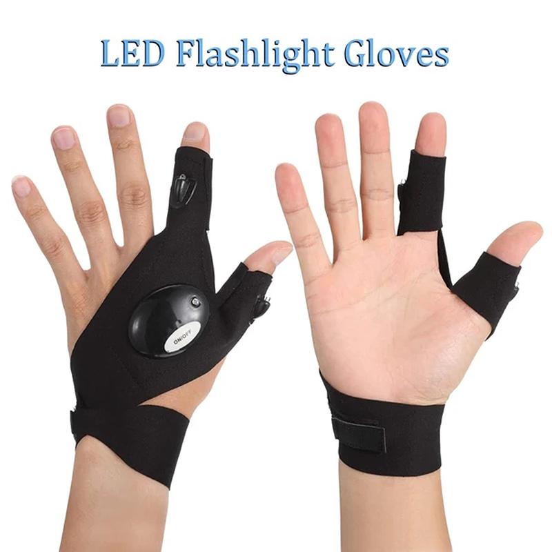 Guanti LED con luci impermeabili per lavori e pesca