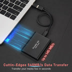 Hard disk esterno da 100 GB con connessione ultra-veloce USB-C e USB 3.1