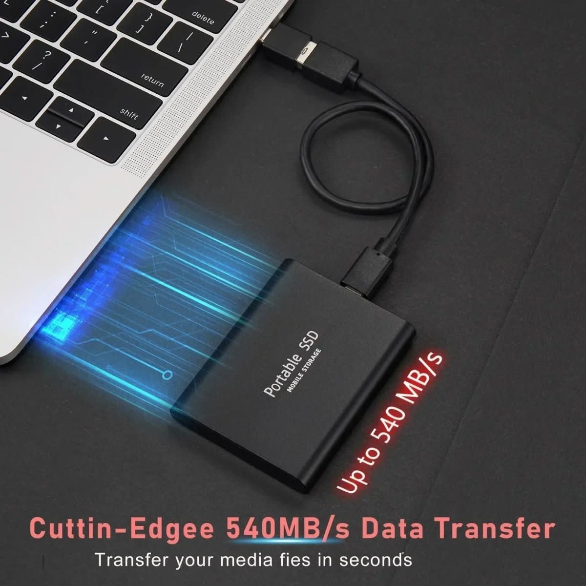 Hard disk esterno da 100 GB con connessione ultra-veloce USB-C e USB 3.1