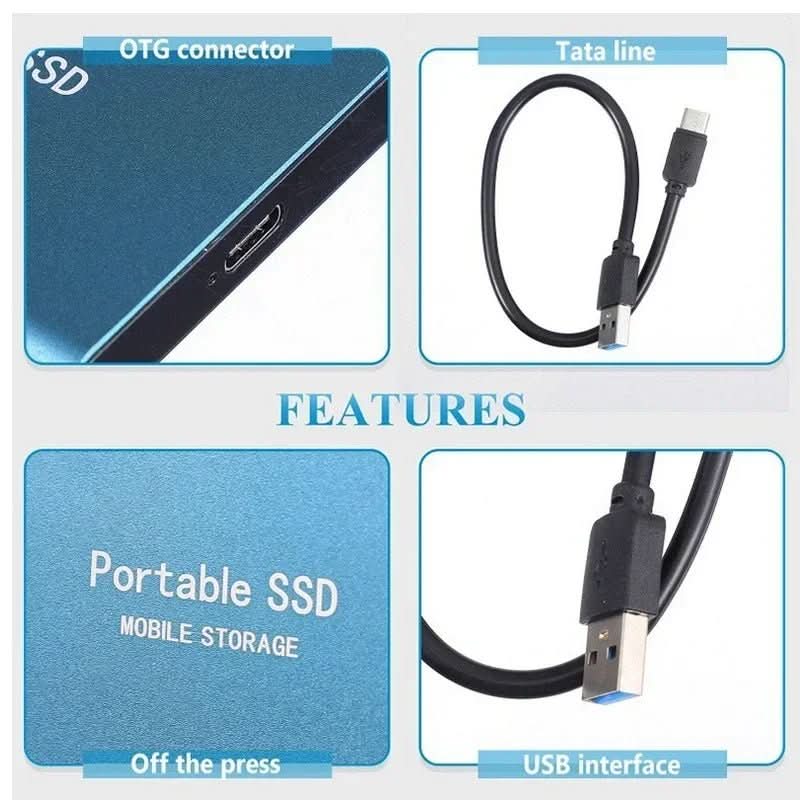 Hard disk esterno da 100 GB con connessione ultra-veloce USB-C e USB 3.1
