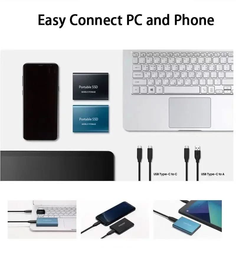 Hard disk esterno da 100 GB con connessione ultra-veloce USB-C e USB 3.1