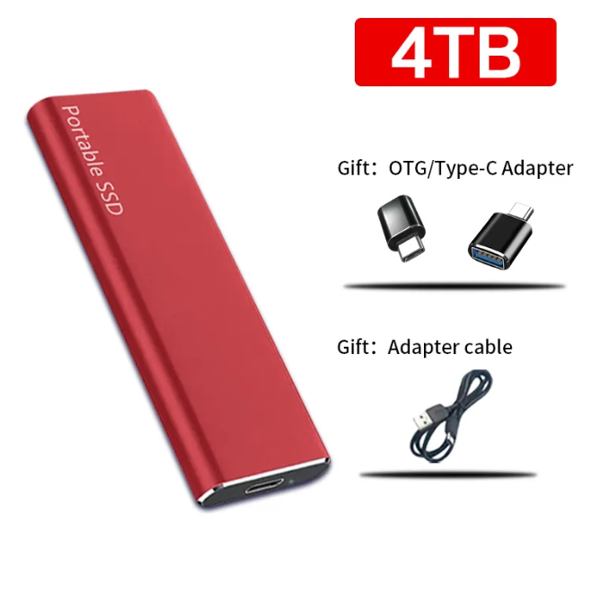 Hard disk esterno portatile USB-C da 4 TB per PC e Mac