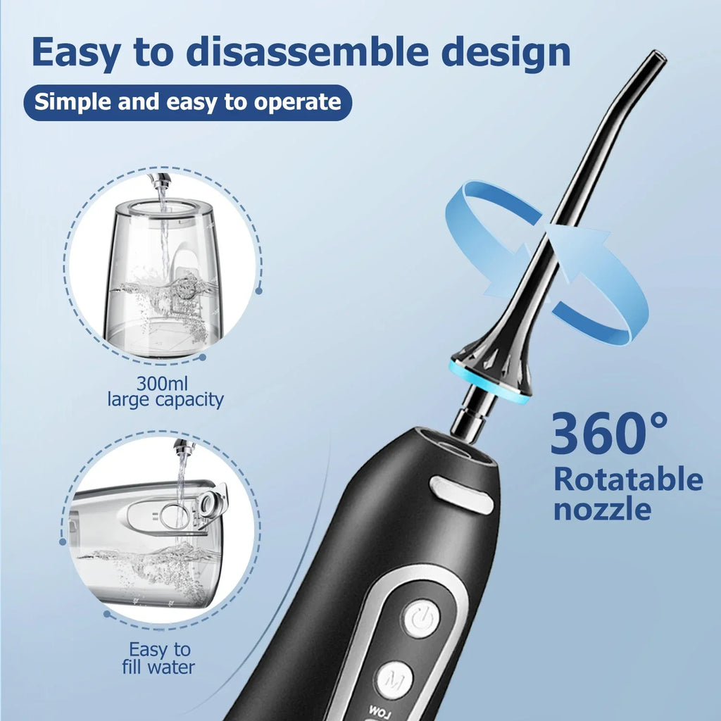 Idropulsore dentale ricaricabile USB per igiene orale