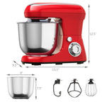 Impastatrice planetaria potente 6 velocità con ciotola inox da 5 litri e accessori versatili