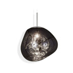 Jessamy | Lampada a sospensione globo in acrilico effetto fuso con finitura specchiata per sala da pranzo e cucina