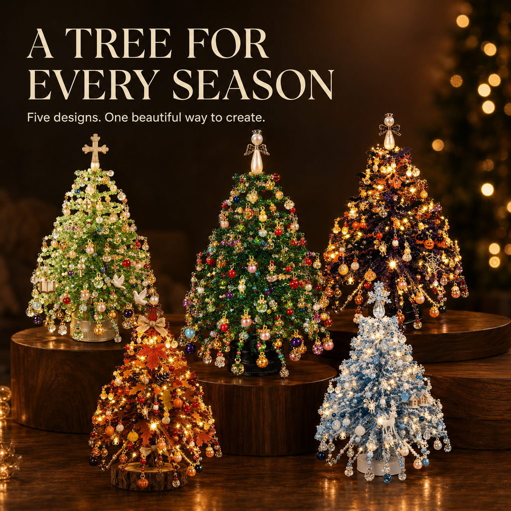 Kit albero decorativo da tavolo fai da te con luci