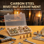 Kit di inserti filettati a rivetto in acciaio al carbonio Falivelli
