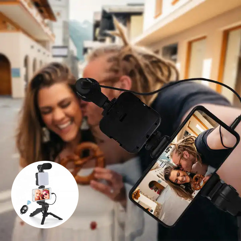 Kit faretto LED con microfono per smartphone