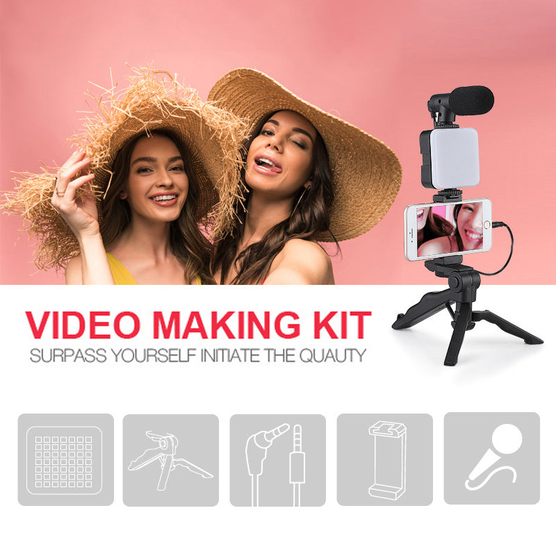 Kit faretto LED con microfono per smartphone