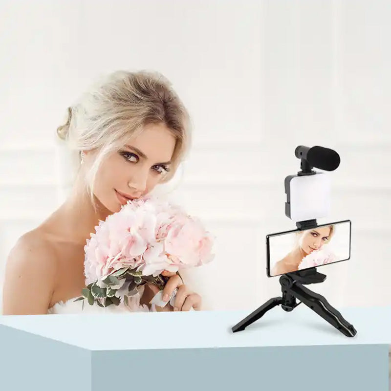 Kit faretto LED con microfono per smartphone