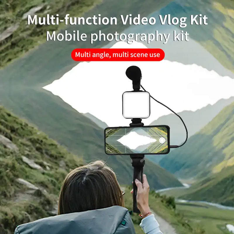 Kit faretto LED con microfono per smartphone