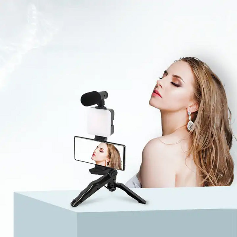 Kit faretto LED con microfono per smartphone