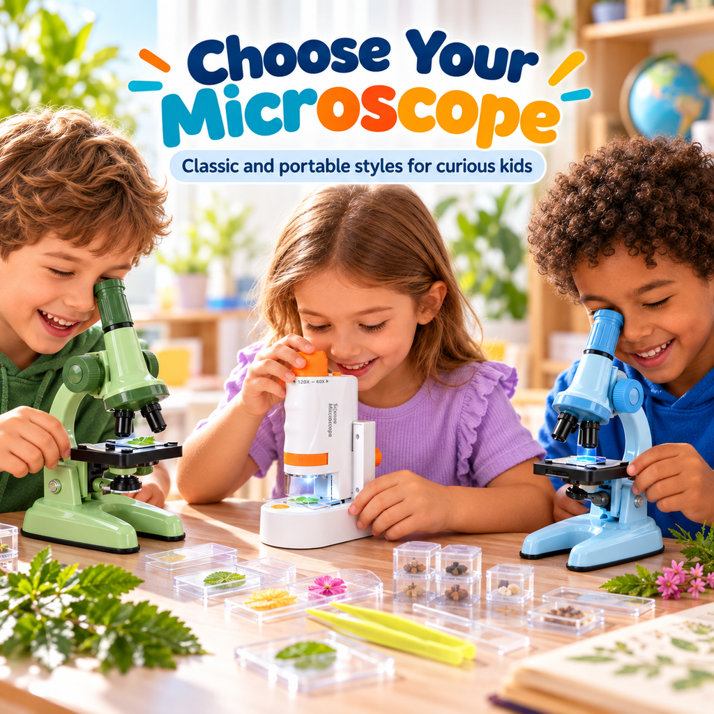 Kit microscopio portatile per bambini – scienza pratica ed entusiasmante a casa