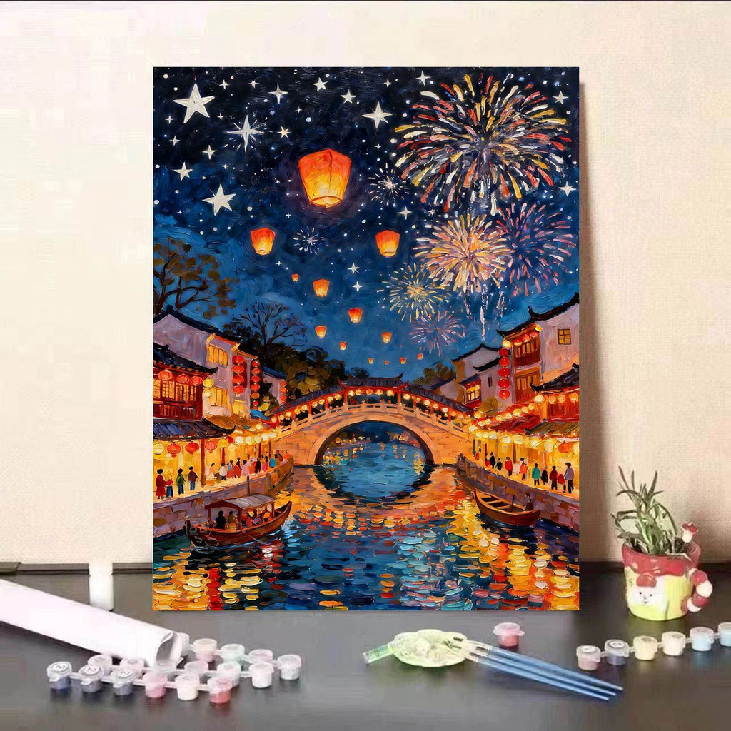 Kit pittura numerata su tela fai da te
