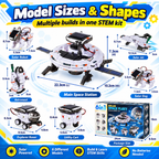 Kit robot solare per bambini – gioco STEM 6 in 1 e 7 in 1