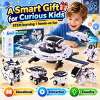 Kit robot solare per bambini – gioco STEM 6 in 1 e 7 in 1
