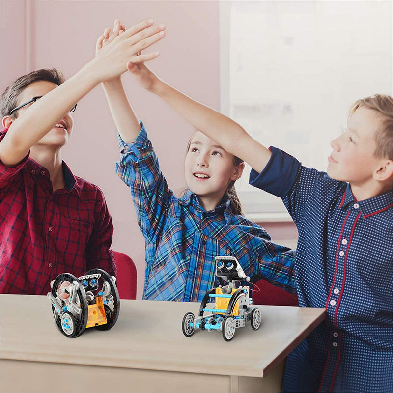 Kit robot solare STEM per bambini – gioco di costruzione fai da te 12 in 1 e 13 in 1