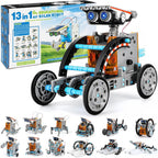 Kit robot solare STEM per bambini – gioco di costruzione fai da te 12 in 1 e 13 in 1