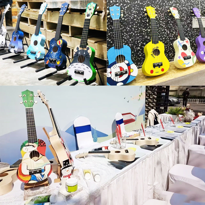 Kit ukulele in legno da costruire e decorare