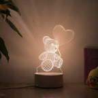 Lampada 3D con effetto olografico