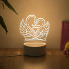 Lampada 3D con effetto olografico