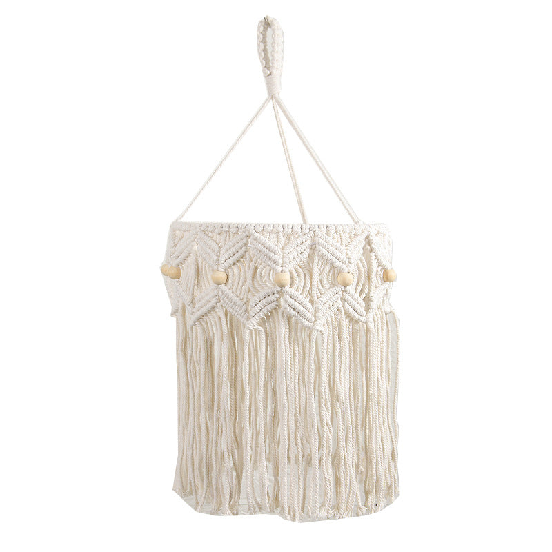 Lampada a sospensione decorativa in macramè