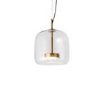 Lampada a sospensione vintage in vetro ambrato e metallo nero