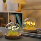 Lampada da comodino a tulipano LED fatta a mano per camera da letto e regalo