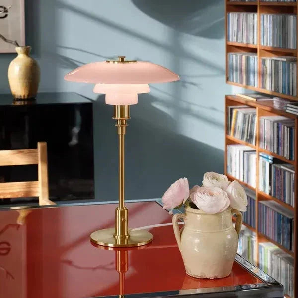Lampada da comodino vintage rosa