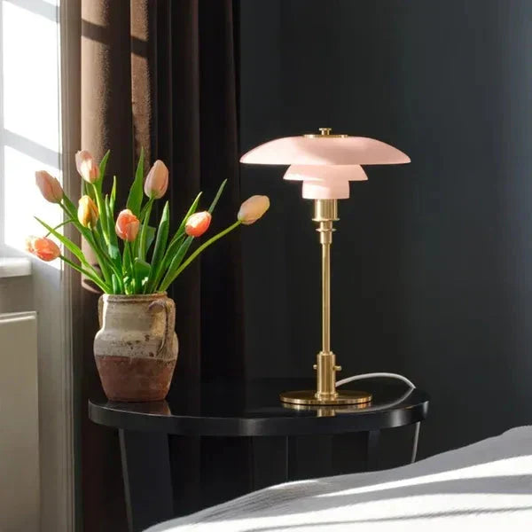 Lampada da comodino vintage rosa