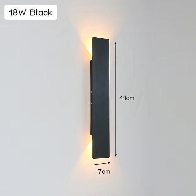 Lampada da parete LED moderna in alluminio resistente alle intemperie per esterni