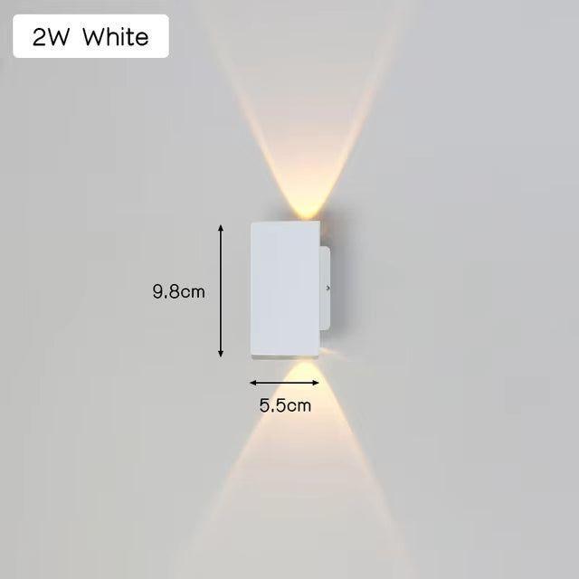 Lampada da parete LED moderna in alluminio resistente alle intemperie per esterni