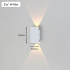 Lampada da parete LED moderna in alluminio resistente alle intemperie per esterni