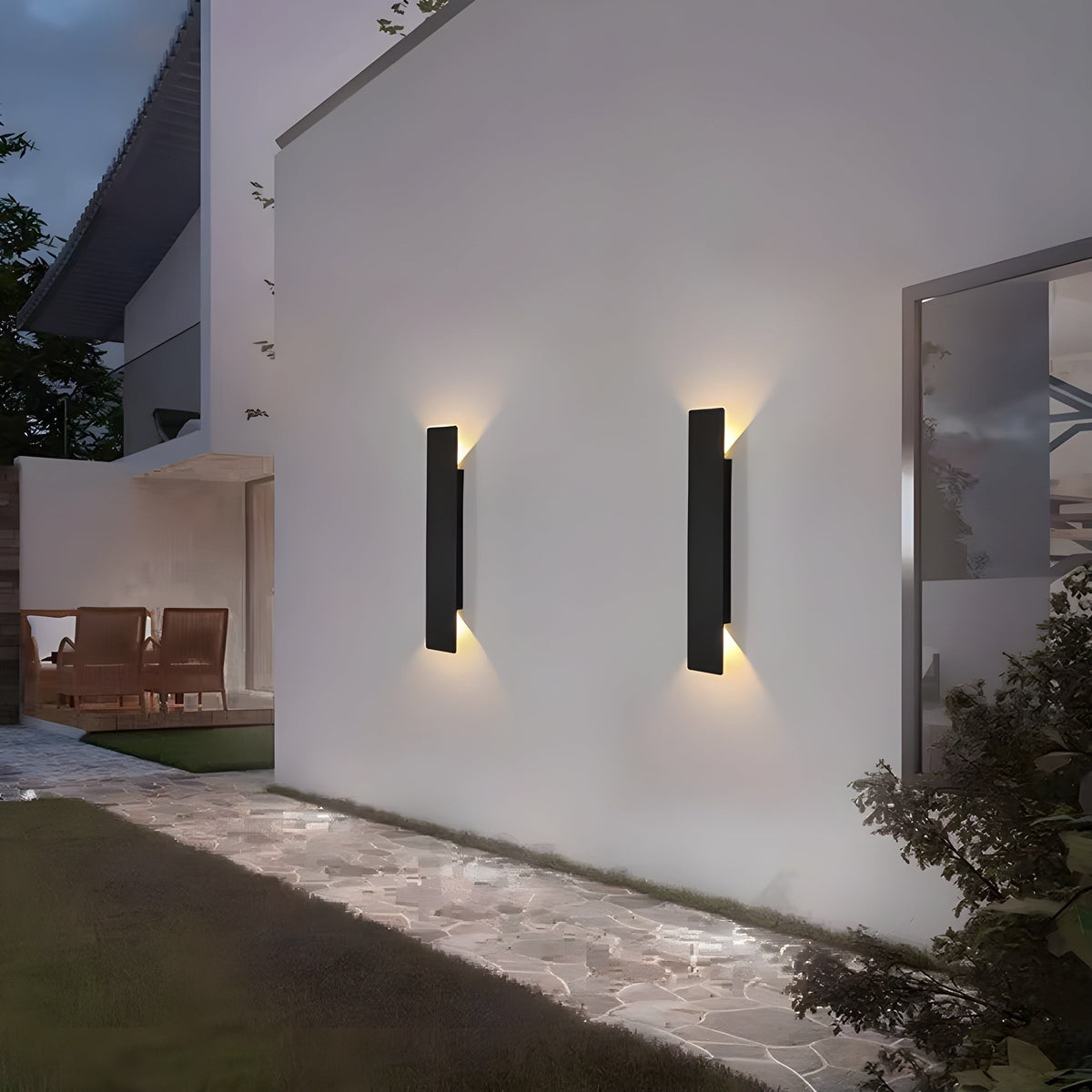 Lampada da parete LED moderna in alluminio resistente alle intemperie per esterni