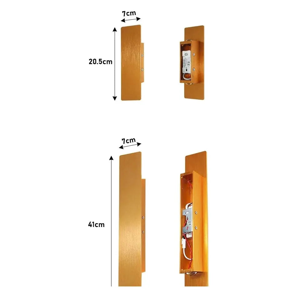 Lampada da parete LED moderna in alluminio resistente alle intemperie per esterni