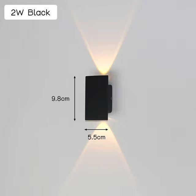 Lampada da parete LED moderna in alluminio resistente alle intemperie per esterni