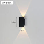 Lampada da parete LED moderna in alluminio resistente alle intemperie per esterni