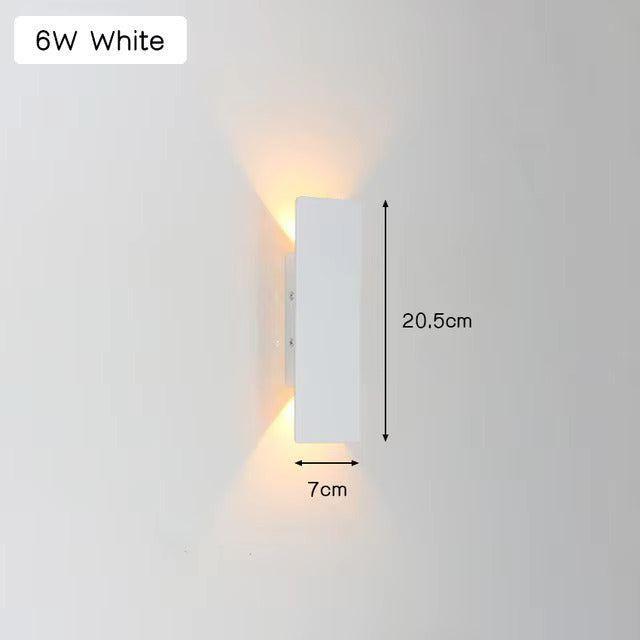 Lampada da parete LED moderna in alluminio resistente alle intemperie per esterni